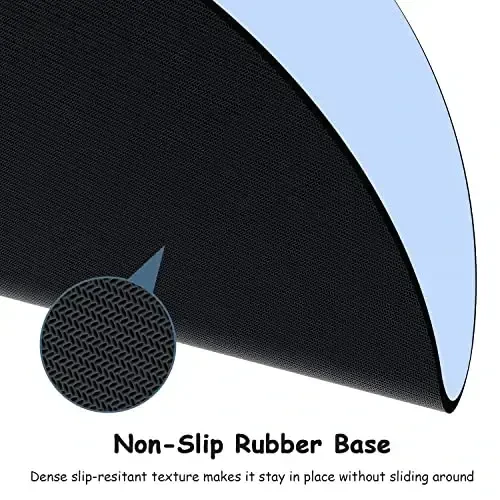 Dapesuom Small Mouse Pad, 6 x 6 Inch Thick Rubber Premium-Textured Non-Slip Portable & Washable Round Mini Mouse Mat for Women Men Wireless Laptops Keyboard Tray Gaming Work Computer Travel, Sky Blue - 4