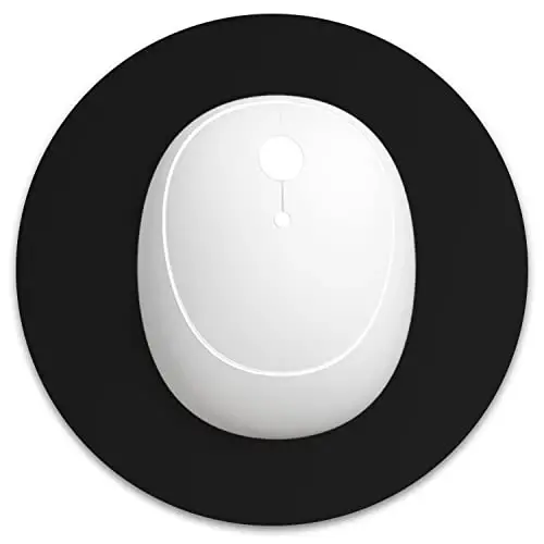 Dapesuom Small Mouse Pad, 6 x 6 Inch Thick Rubber Premium-Textured Non-Slip Portable & Washable Round Mini Mouse Mat for Women Wireless Laptops Keyboard Tray Gaming Work Computer Office Travel, Black - 1
