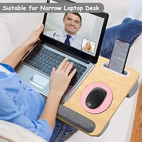 Dapesuom Small Mouse Pad, 6 x 6 Inch Thick Rubber Premium-Textured Non-Slip Portable & Washable Round Mini Mouse Mat for Women Wireless Laptops Keyboard Tray Gaming Work Computer Office Travel, Pink - 5