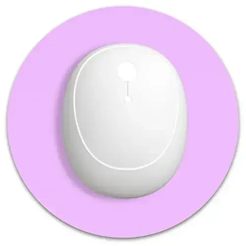 Dapesuom Small Mouse Pad, 6 x 6 Inch Thick Rubber Premium-Textured Non-Slip Portable & Washable Round Mini Mouse Mat for Women Wireless Laptops Keyboard Tray Gaming Work Computer Office Travel, Purple - 1