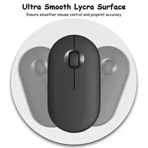 Dapesuom Small Mouse Pad, 6 x 6 Inch Thick Rubber Premium-Textured Non-Slip Portable & Washable Round Mini Mouse Mat for Women Wireless Laptops Keyboard Tray Gaming Work Computer Travel, Space Gray - 3