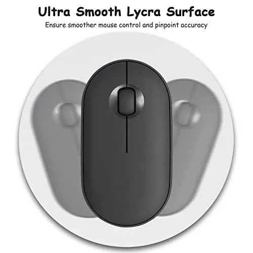 Dapesuom Small Mouse Pad, 6 x 6 Inch Thick Rubber Premium-Textured Non-Slip Portable & Washable Round Mini Mouse Mat for Women Wireless Laptops Keyboard Tray Gaming Work Computer Travel, Space Gray - 3