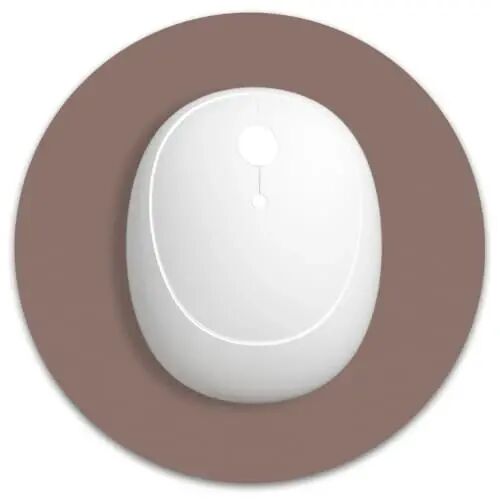 Dapesuom Small Mouse Pad, 6 x 6 Inch Thick Rubber Premium-Textured Non-Slip Portable & Washable Round Mini Mouse Mat for Women Wireless Laptops Keyboard Tray Gaming Work Office,Dark Brown - DAPESUOM