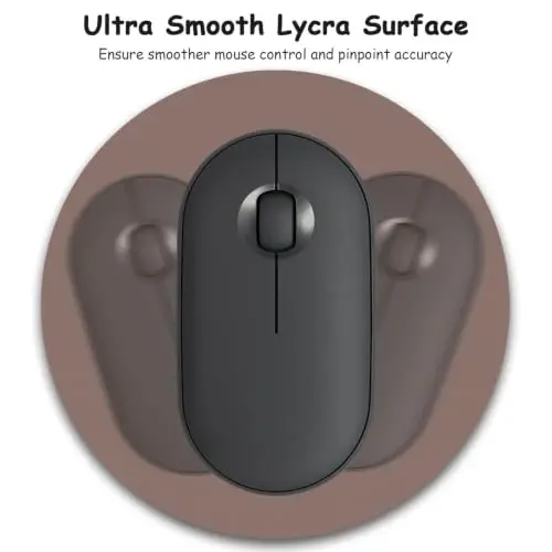 Dapesuom Small Mouse Pad, 6 x 6 Inch Thick Rubber Premium-Textured Non-Slip Portable & Washable Round Mini Mouse Mat for Women Wireless Laptops Keyboard Tray Gaming Work Office,Dark Brown - 3