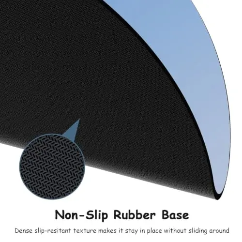 Dapesuom Small Mouse Pad, 6 x 6 Inch Thick Rubber Premium-Textured Non-Slip Portable & Washable Round Mini Mouse Mat for Women Wireless Laptops Keyboard Tray Gaming Work Office,Gradient Azure - 4