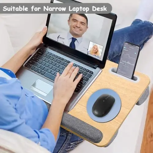 Dapesuom Small Mouse Pad, 6 x 6 Inch Thick Rubber Premium-Textured Non-Slip Portable & Washable Round Mini Mouse Mat for Women Wireless Laptops Keyboard Tray Gaming Work Office,Gradient Azure - 5