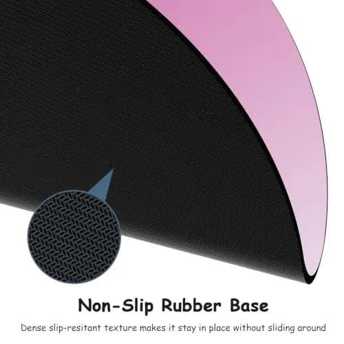 Dapesuom Small Mouse Pad, 6 x 6 Inch Thick Rubber Premium-Textured Non-Slip Portable & Washable Round Mini Mouse Mat for Women Wireless Laptops Keyboard Tray Gaming Work Office,Gradient Blush - 4