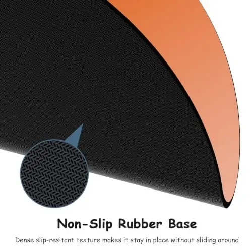 Dapesuom Small Mouse Pad, 6 x 6 Inch Thick Rubber Premium-Textured Non-Slip Portable & Washable Round Mini Mouse Mat for Women Wireless Laptops Keyboard Tray Gaming Work Office,Gradient Sunset - 4