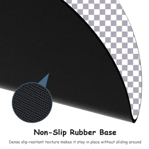 Dapesuom Small Mouse Pad, 6 x 6 Inch Thick Rubber Premium-Textured Non-Slip Portable & Washable Round Mini Mouse Mat for Women Wireless Laptops Keyboard Tray Gaming Work Office,Lilac Grey - 4