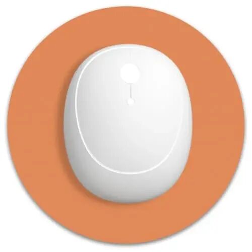 Dapesuom Small Mouse Pad, 6 x 6 Inch Thick Rubber Premium-Textured Non-Slip Portable & Washable Round Mini Mouse Mat for Women Wireless Laptops Keyboard Tray Gaming Work Office,Orange - 1