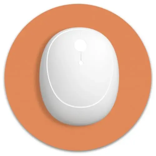 Dapesuom Small Mouse Pad, 6 x 6 Inch Thick Rubber Premium-Textured Non-Slip Portable & Washable Round Mini Mouse Mat for Women Wireless Laptops Keyboard Tray Gaming Work Office,Orange - 1