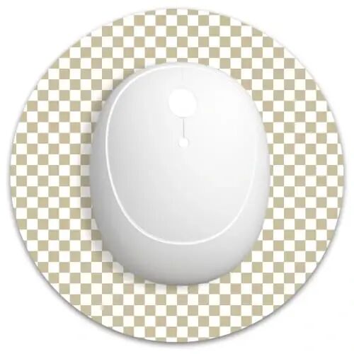 Dapesuom Small Mouse Pad, 6 x 6 Inch Thick Rubber Premium-Textured Non-Slip Portable & Washable Round Mini Mouse Mat for Women Wireless Laptops Keyboard Tray Gaming Work Office,Sand - 1