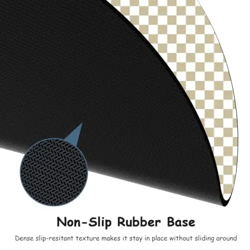 Dapesuom Small Mouse Pad, 6 x 6 Inch Thick Rubber Premium-Textured Non-Slip Portable & Washable Round Mini Mouse Mat for Women Wireless Laptops Keyboard Tray Gaming Work Office,Sand - 4
