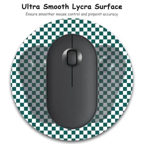 Dapesuom Small Mouse Pad, 6 x 6 Inch Thick Rubber Premium-Textured Non-Slip Portable & Washable Round Mini Mouse Mat for Women Wireless Laptops Keyboard Tray Gaming Work Office,Teal - 3
