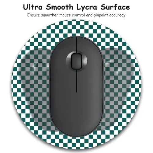 Dapesuom Small Mouse Pad, 6 x 6 Inch Thick Rubber Premium-Textured Non-Slip Portable & Washable Round Mini Mouse Mat for Women Wireless Laptops Keyboard Tray Gaming Work Office,Teal - 3