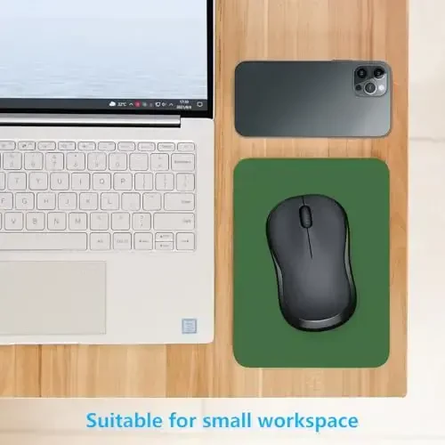 Dapesuom Small Mouse Pad, 6 x 8 Inch Thick Rubber Premium-Textured Non-Slip Portable & Washable Mini Mouse Mat for Women Men Wireless Laptops Keyboard Tray Gaming Computer Office Travel, Forest Green - 3