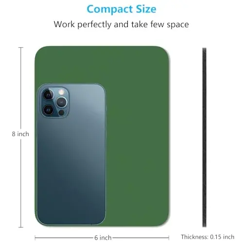 Dapesuom Small Mouse Pad, 6 x 8 Inch Thick Rubber Premium-Textured Non-Slip Portable & Washable Mini Mouse Mat for Women Men Wireless Laptops Keyboard Tray Gaming Computer Office Travel, Forest Green - DAPESUOM (1)