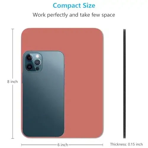 Dapesuom Small Mouse Pad, 6 x 8 Inch Thick Rubber Premium-Textured Non-Slip Portable & Washable Mini Mouse Mat for Women Men Wireless Laptops Keyboard Tray Gaming Computer Office Travel, Indian Red - MODAZONE (1)