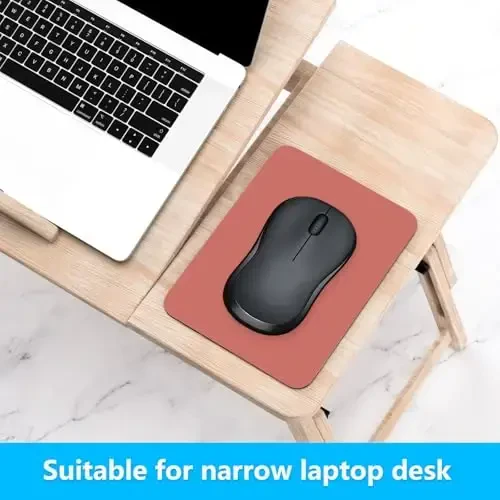 Dapesuom Small Mouse Pad, 6 x 8 Inch Thick Rubber Premium-Textured Non-Slip Portable & Washable Mini Mouse Mat for Women Men Wireless Laptops Keyboard Tray Gaming Computer Office Travel, Indian Red - 4