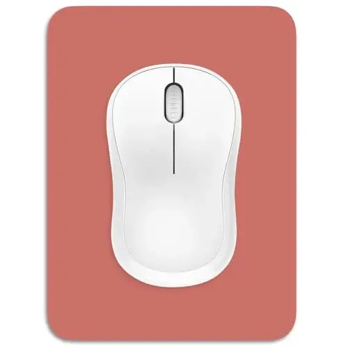 Dapesuom Small Mouse Pad, 6 x 8 Inch Thick Rubber Premium-Textured Non-Slip Portable & Washable Mini Mouse Mat for Women Men Wireless Laptops Keyboard Tray Gaming Computer Office Travel, Indian Red 