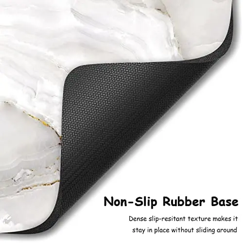 Dapesuom Small Mouse Pad, 6 x 8 Inch Thick Rubber Premium-Textured Non-Slip Portable & Washable Mini Mouse Mat for Women Men Wireless Laptops Keyboard Tray Gaming Computer Office Travel, White Marble - 4