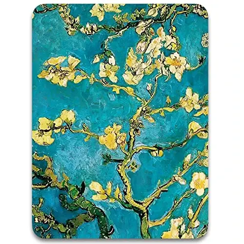 Dapesuom Small Mouse Pad, 6 x 8 Inch Thick Rubber Premium-Textured Non-Slip Portable & Washable Mini Mouse Mat for Women Men Wireless Laptops Keyboard Tray Gaming Work Computer Office Travel, Flower 