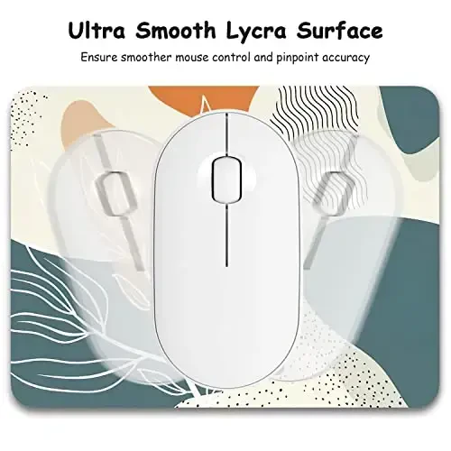 Dapesuom Small Mouse Pad, 6 x 8 Inch Thick Rubber Premium-Textured Non-Slip Portable & Washable Mini Mouse Mat for Women Men Wireless Laptops Keyboard Tray Gaming Work Computer Office Travel, Leaf - 3