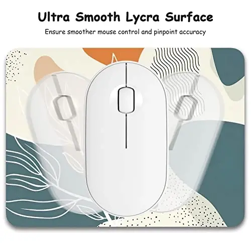 Dapesuom Small Mouse Pad, 6 x 8 Inch Thick Rubber Premium-Textured Non-Slip Portable & Washable Mini Mouse Mat for Women Men Wireless Laptops Keyboard Tray Gaming Work Computer Office Travel, Leaf - 3