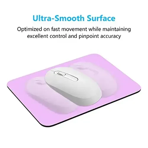 Dapesuom Small Mouse Pad, 6 x 8 Inch Thick Rubber Premium-Textured Non-Slip Portable & Washable Mini Mouse Mat for Women Men Wireless Laptops Keyboard Tray Gaming Work Computer Office Travel, Purple - 5
