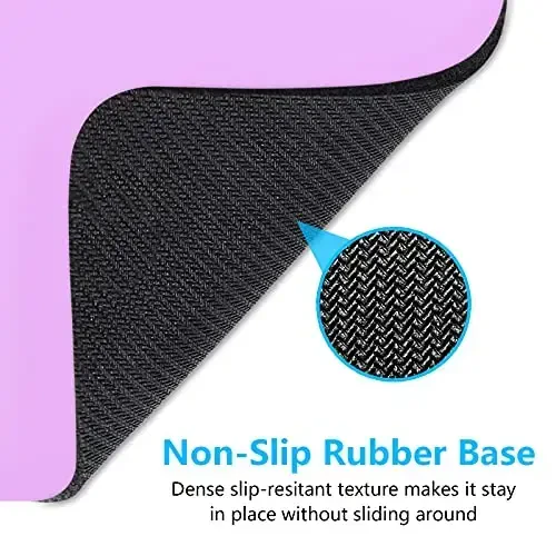 Dapesuom Small Mouse Pad, 6 x 8 Inch Thick Rubber Premium-Textured Non-Slip Portable & Washable Mini Mouse Mat for Women Men Wireless Laptops Keyboard Tray Gaming Work Computer Office Travel, Purple - 6