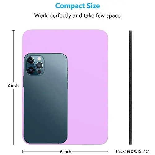 Dapesuom Small Mouse Pad, 6 x 8 Inch Thick Rubber Premium-Textured Non-Slip Portable & Washable Mini Mouse Mat for Women Men Wireless Laptops Keyboard Tray Gaming Work Computer Office Travel, Purple - 2