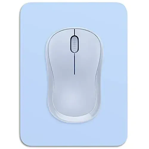Dapesuom Small Mouse Pad, 6 x 8 Inch Thick Rubber Premium-Textured Non-Slip Portable & Washable Mini Mouse Mat for Women Men Wireless Laptops Keyboard Tray Gaming Work Computer Office Travel, Sky Blue 
