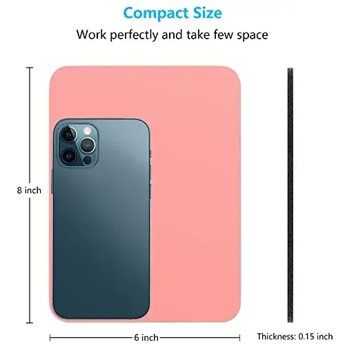 Dapesuom Small Mouse Pad, 6 x 8 Inch Thick Rubber Premium-Textured Non-Slip Portable & Washable Mini Mouse Mat for Women Men Wireless Laptops Keyboard Tray Gaming Work Computer Travel, Rose Pink - 2
