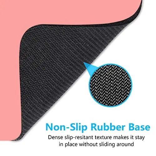 Dapesuom Small Mouse Pad, 6 x 8 Inch Thick Rubber Premium-Textured Non-Slip Portable & Washable Mini Mouse Mat for Women Men Wireless Laptops Keyboard Tray Gaming Work Computer Travel, Rose Pink - 6