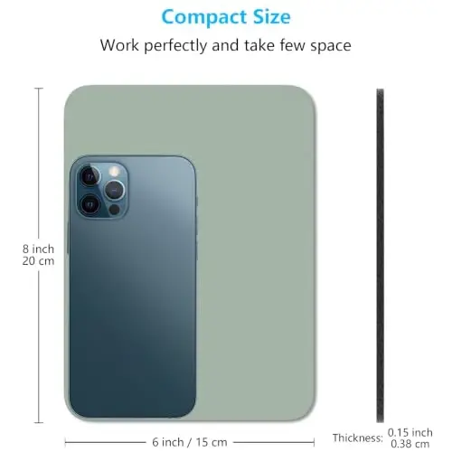 Dapesuom Small Mouse Pad, 6 x 8 Inch Thick Rubber Premium-Textured Non-Slip Portable & Washable Mini Mouse Mat for Women Men Wireless Laptops Keyboard Tray Gaming Work Office Travel,Bean Green - 2