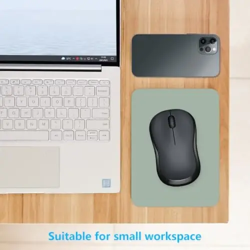 Dapesuom Small Mouse Pad, 6 x 8 Inch Thick Rubber Premium-Textured Non-Slip Portable & Washable Mini Mouse Mat for Women Men Wireless Laptops Keyboard Tray Gaming Work Office Travel,Bean Green - 3
