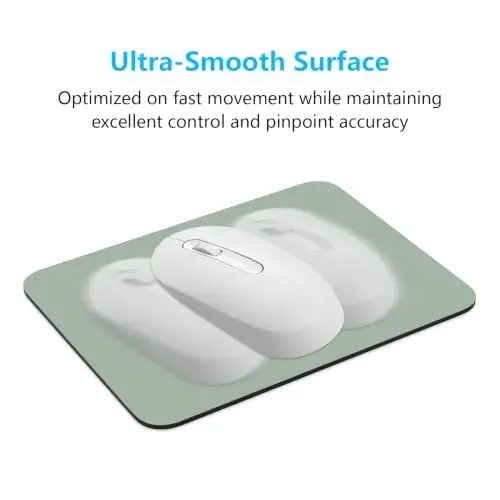 Dapesuom Small Mouse Pad, 6 x 8 Inch Thick Rubber Premium-Textured Non-Slip Portable & Washable Mini Mouse Mat for Women Men Wireless Laptops Keyboard Tray Gaming Work Office Travel,Bean Green - 5
