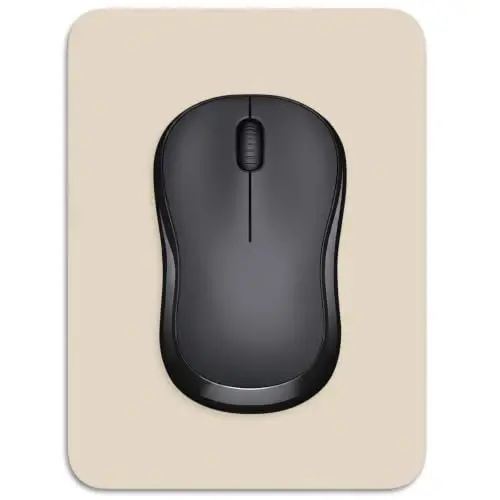 Dapesuom Small Mouse Pad, 6 x 8 Inch Thick Rubber Premium-Textured Non-Slip Portable & Washable Mini Mouse Mat for Women Men Wireless Laptops Keyboard Tray Gaming Work Office Travel,Beige - 1