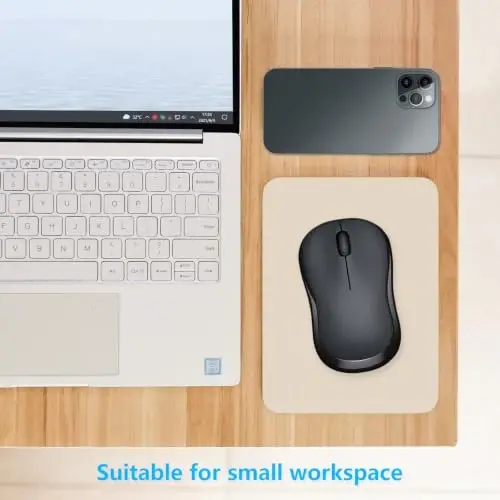 Dapesuom Small Mouse Pad, 6 x 8 Inch Thick Rubber Premium-Textured Non-Slip Portable & Washable Mini Mouse Mat for Women Men Wireless Laptops Keyboard Tray Gaming Work Office Travel,Beige - 3
