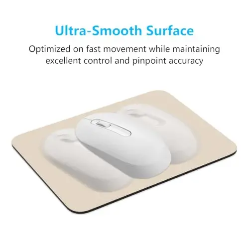 Dapesuom Small Mouse Pad, 6 x 8 Inch Thick Rubber Premium-Textured Non-Slip Portable & Washable Mini Mouse Mat for Women Men Wireless Laptops Keyboard Tray Gaming Work Office Travel,Beige - 5