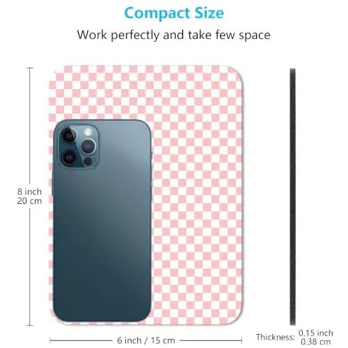 Dapesuom Small Mouse Pad, 6 x 8 Inch Thick Rubber Premium-Textured Non-Slip Portable & Washable Mini Mouse Mat for Women Men Wireless Laptops Keyboard Tray Gaming Work Office Travel,Blush Pink - Dapesuom (1)