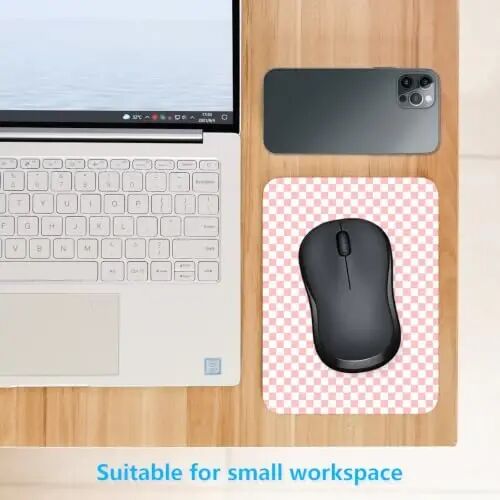 Dapesuom Small Mouse Pad, 6 x 8 Inch Thick Rubber Premium-Textured Non-Slip Portable & Washable Mini Mouse Mat for Women Men Wireless Laptops Keyboard Tray Gaming Work Office Travel,Blush Pink - 3