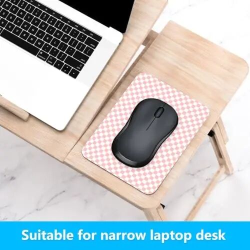 Dapesuom Small Mouse Pad, 6 x 8 Inch Thick Rubber Premium-Textured Non-Slip Portable & Washable Mini Mouse Mat for Women Men Wireless Laptops Keyboard Tray Gaming Work Office Travel,Blush Pink - 4