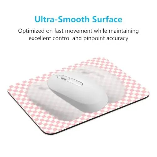 Dapesuom Small Mouse Pad, 6 x 8 Inch Thick Rubber Premium-Textured Non-Slip Portable & Washable Mini Mouse Mat for Women Men Wireless Laptops Keyboard Tray Gaming Work Office Travel,Blush Pink - 5