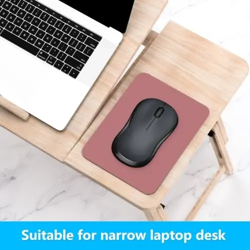 Dapesuom Small Mouse Pad, 6 x 8 Inch Thick Rubber Premium-Textured Non-Slip Portable & Washable Mini Mouse Mat for Women Men Wireless Laptops Keyboard Tray Gaming Work Office Travel,Dark Red - 4