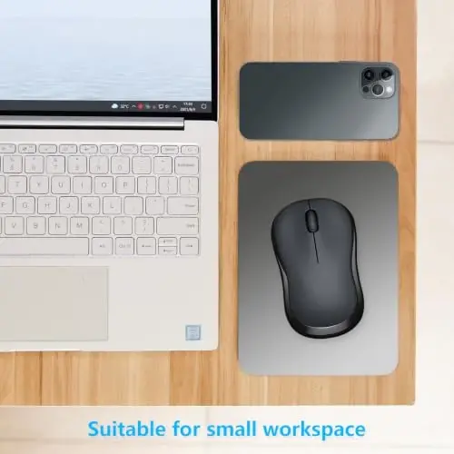 Dapesuom Small Mouse Pad, 6 x 8 Inch Thick Rubber Premium-Textured Non-Slip Portable & Washable Mini Mouse Mat for Women Men Wireless Laptops Keyboard Tray Gaming Work Office Travel,Gradient Ash - 3