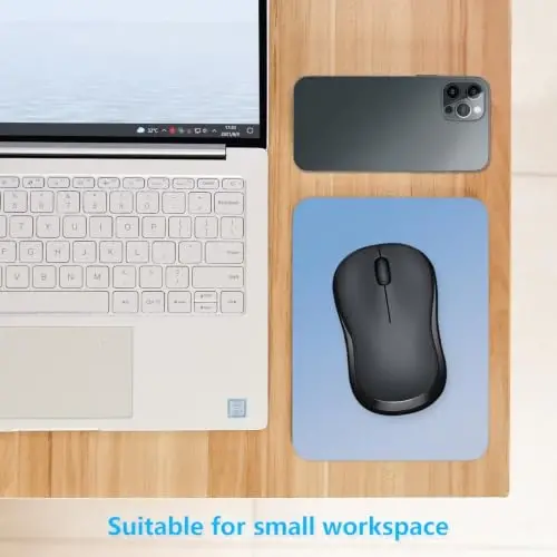 Dapesuom Small Mouse Pad, 6 x 8 Inch Thick Rubber Premium-Textured Non-Slip Portable & Washable Mini Mouse Mat for Women Men Wireless Laptops Keyboard Tray Gaming Work Office Travel,Gradient Azure - 3