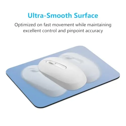 Dapesuom Small Mouse Pad, 6 x 8 Inch Thick Rubber Premium-Textured Non-Slip Portable & Washable Mini Mouse Mat for Women Men Wireless Laptops Keyboard Tray Gaming Work Office Travel,Gradient Azure - 5