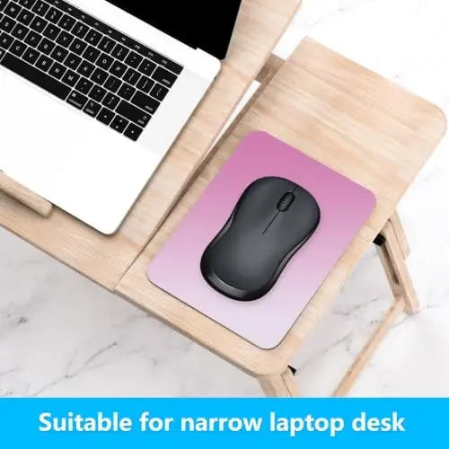 Dapesuom Small Mouse Pad, 6 x 8 Inch Thick Rubber Premium-Textured Non-Slip Portable & Washable Mini Mouse Mat for Women Men Wireless Laptops Keyboard Tray Gaming Work Office Travel,Gradient Blush - 4