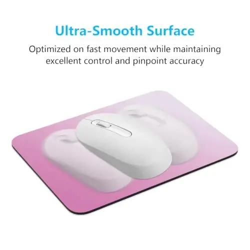 Dapesuom Small Mouse Pad, 6 x 8 Inch Thick Rubber Premium-Textured Non-Slip Portable & Washable Mini Mouse Mat for Women Men Wireless Laptops Keyboard Tray Gaming Work Office Travel,Gradient Blush - 5
